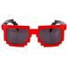 8-Bit Pixel Glasses: Red