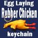 Egg Laying Chicken Keychain