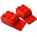 Lego Block Slippers, Red